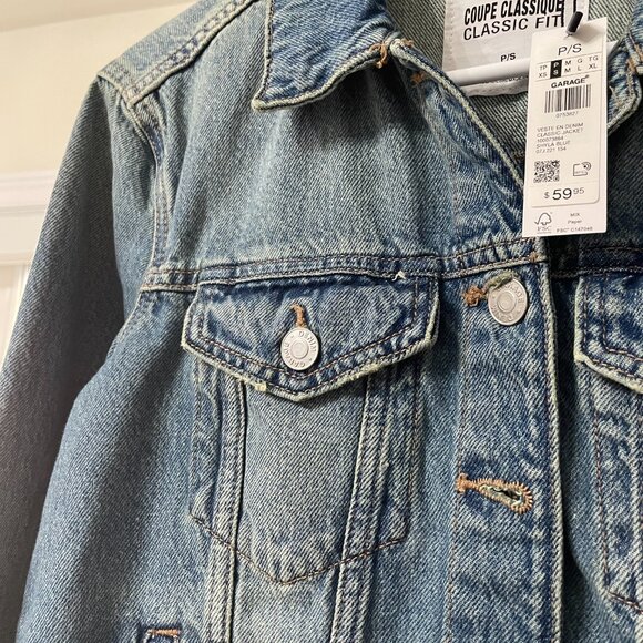 GARAGE - Classic Fit Denim Jacket - Shyla Blue - Size Small - Picture 2 of 6